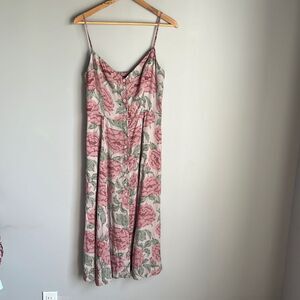 Reformation floral button down midi dress